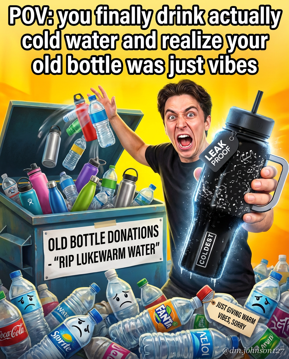 Donating all other brand bottles only keeping Cold... water bottle design