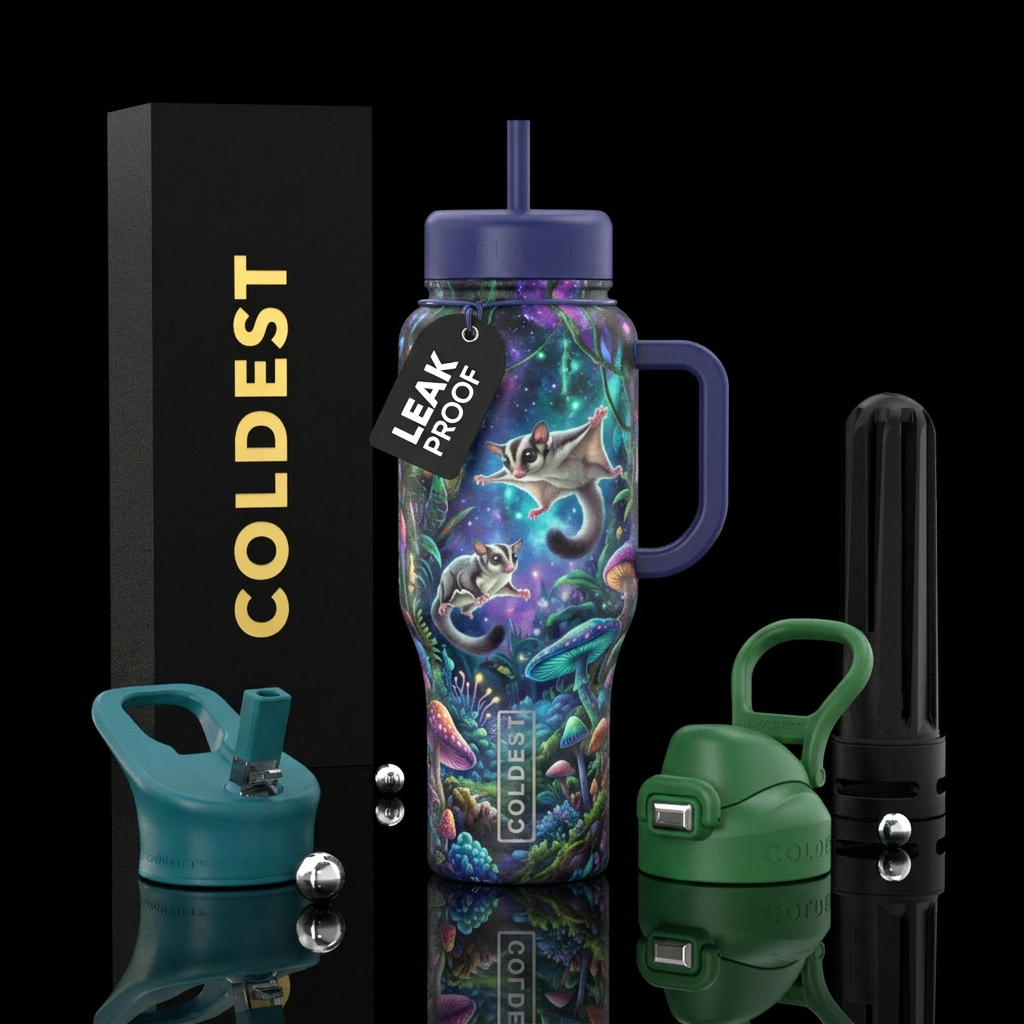 Sugar Glider magical fantasy water bottle design