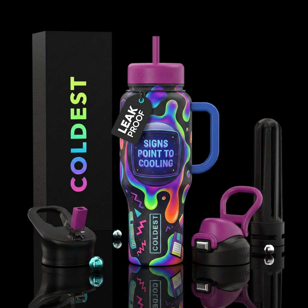 Retro water bottle design