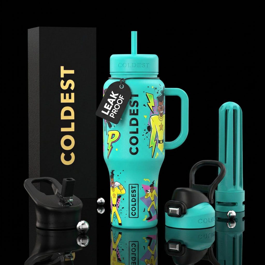 Powerline water bottle design