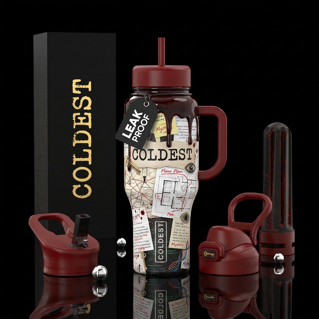 Coldest true crime water bottle design