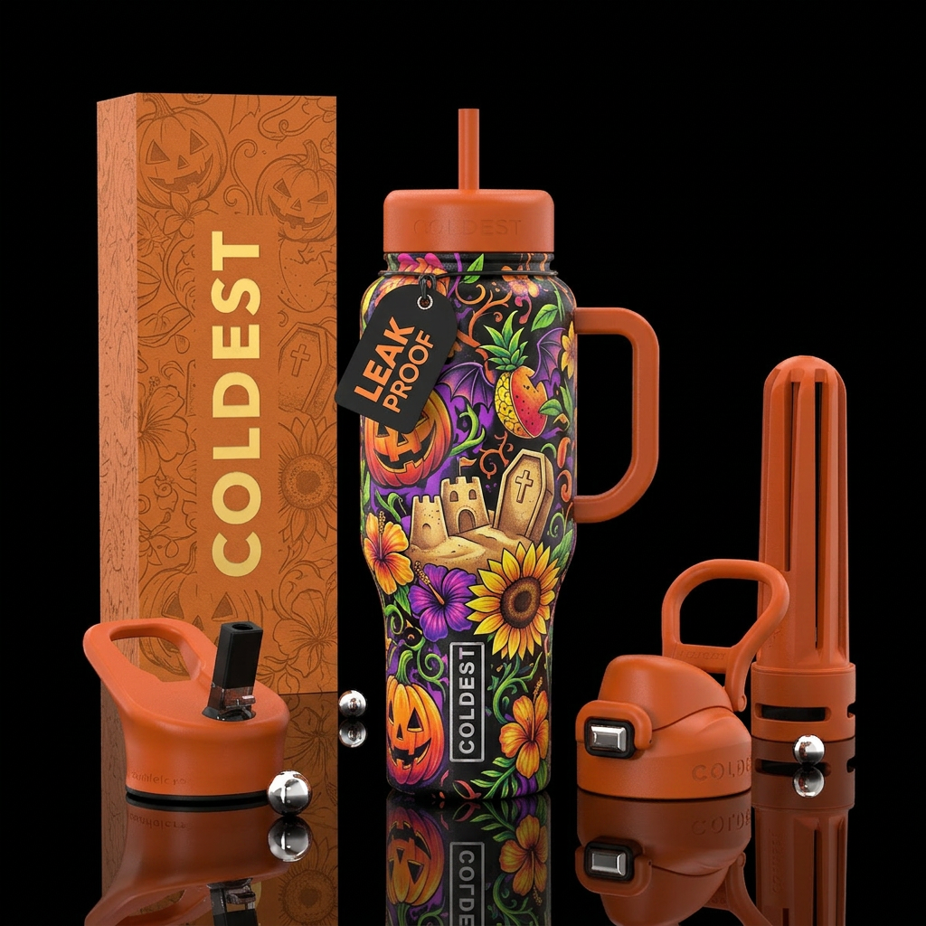 Summerween water bottle design