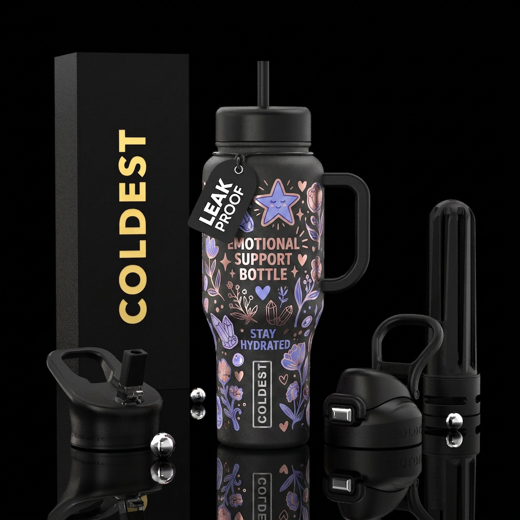 Emotional support water bottle water bottle design