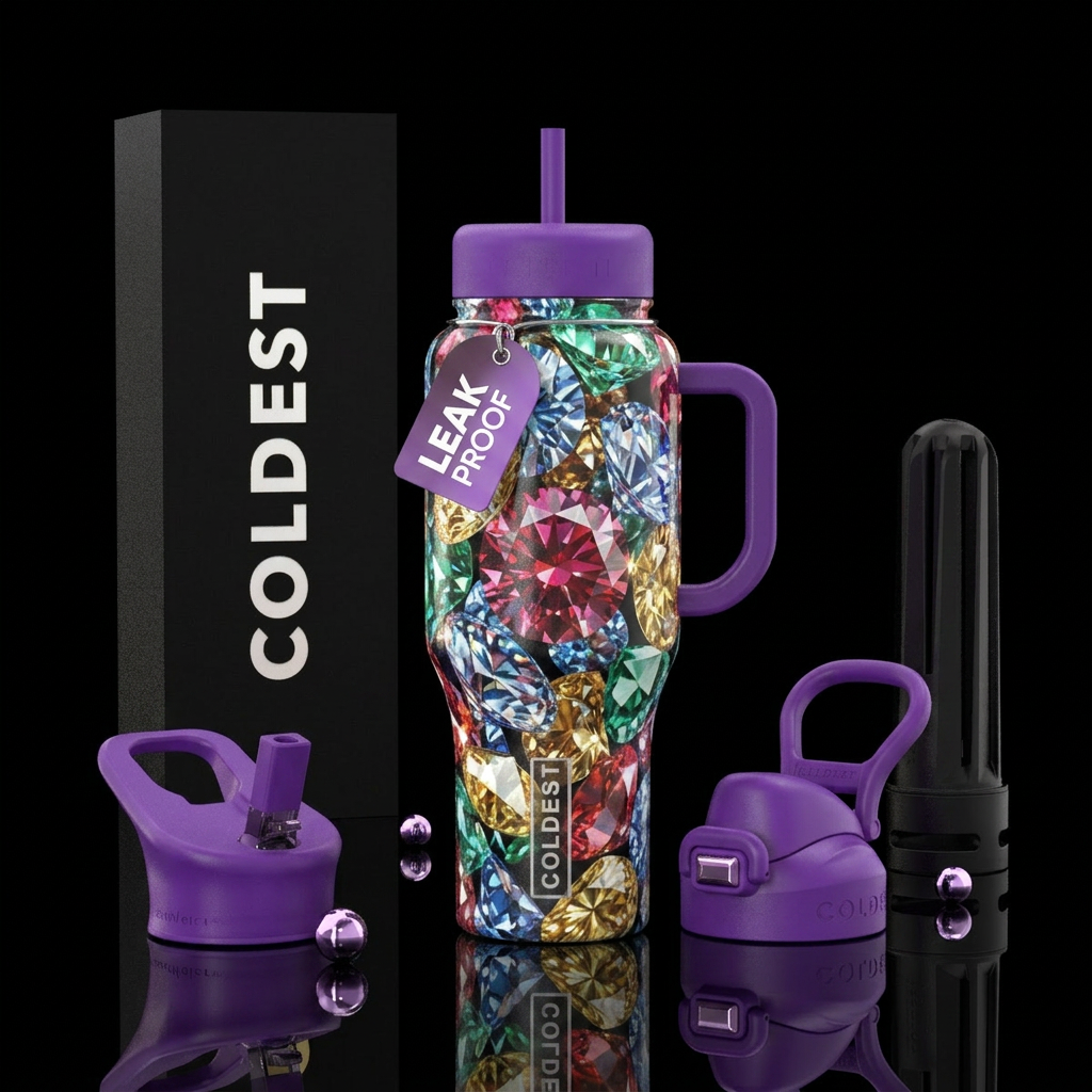 Diamonds water bottle design