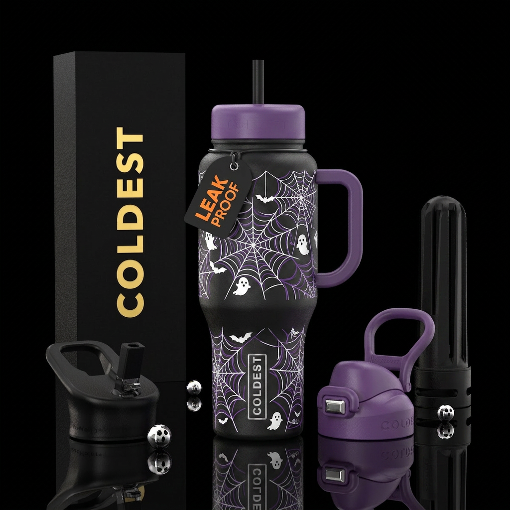 Spooky season water bottle design