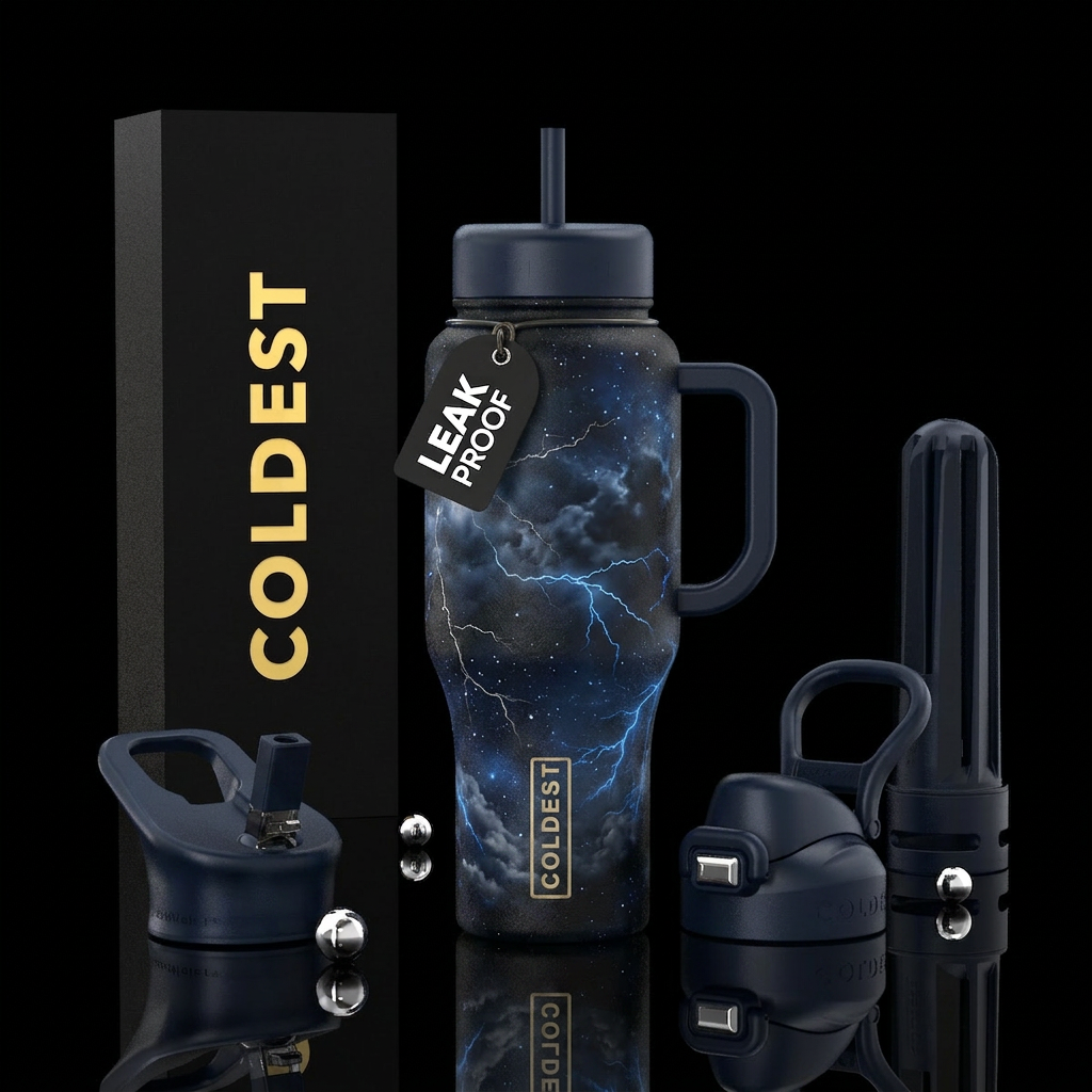 Stormy nights water bottle design