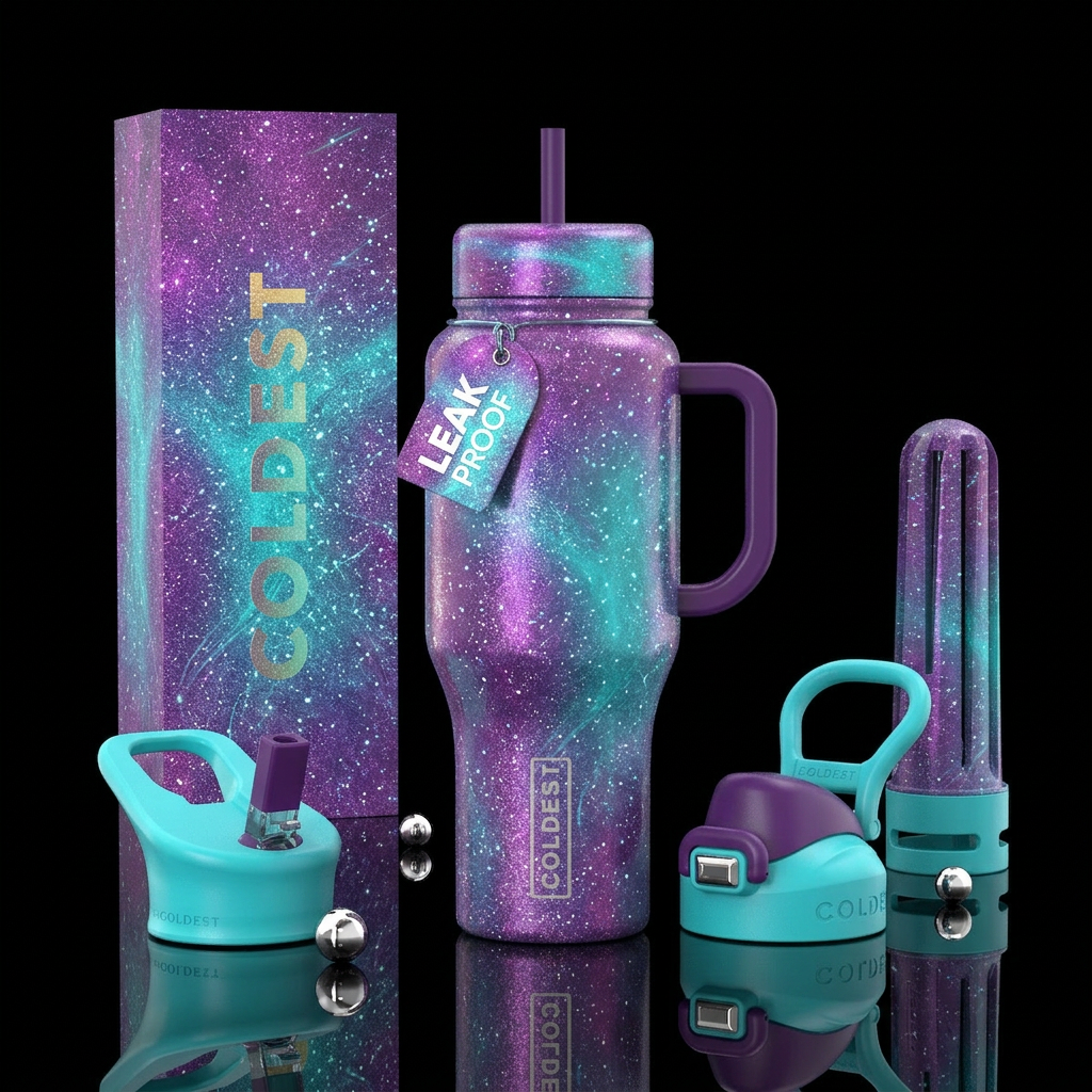Enchanted Vortex water bottle design