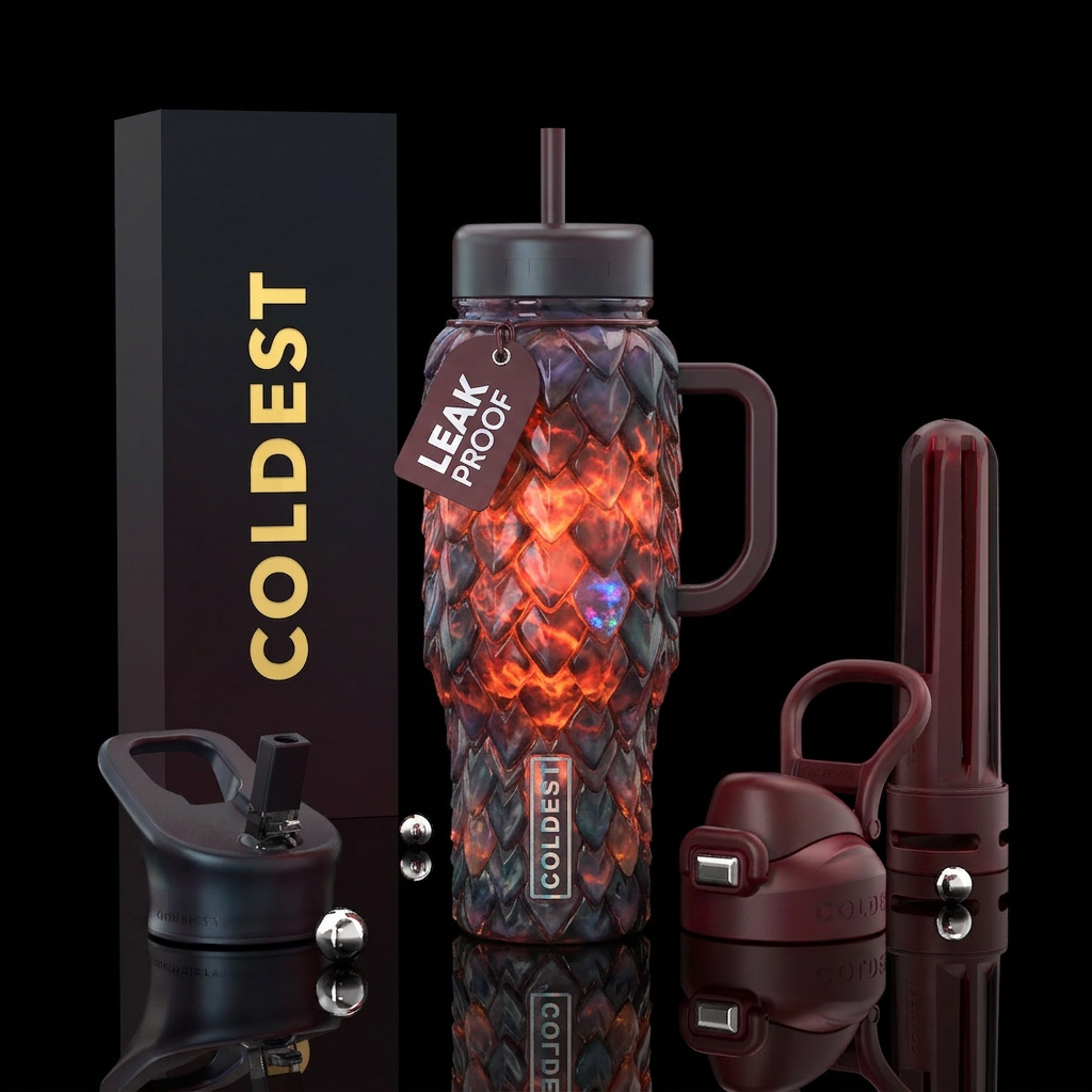 Dragon's Breath Opal water bottle design