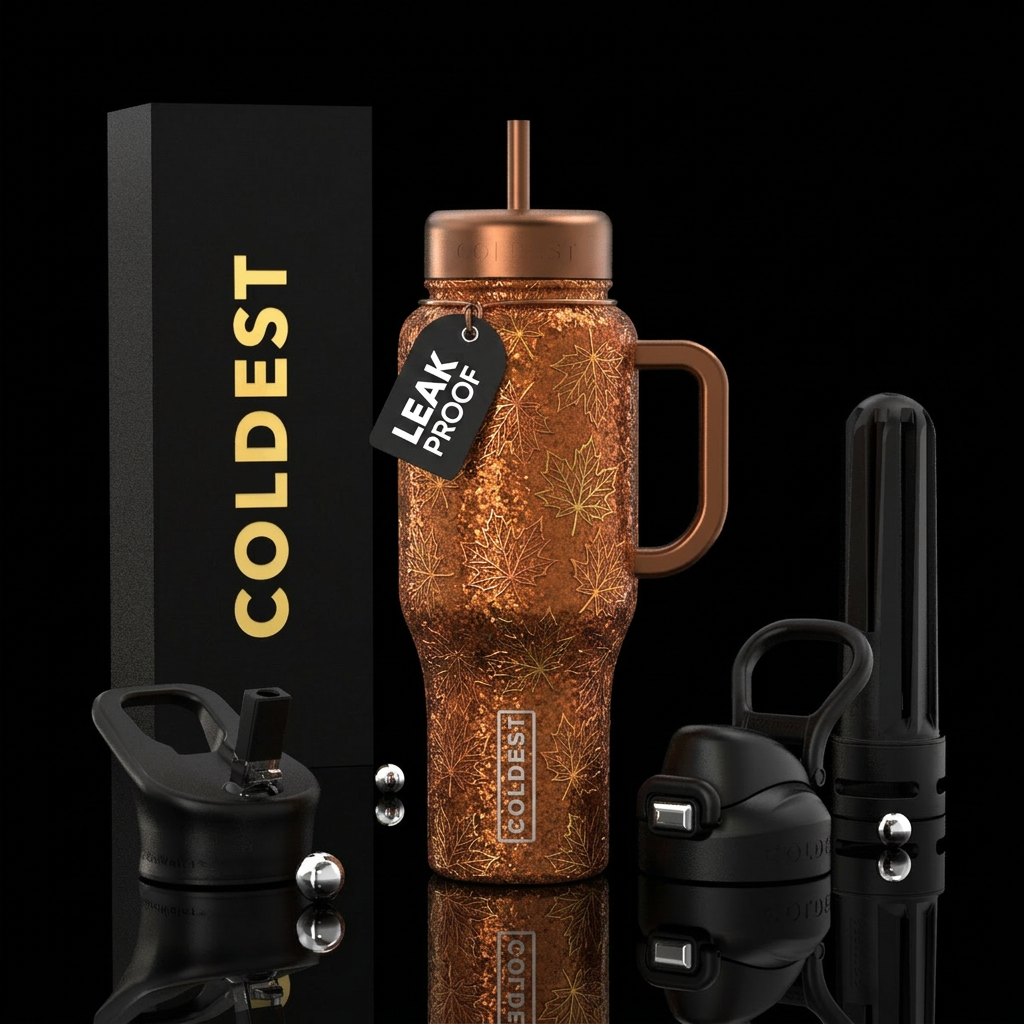 Autumn Sparkles water bottle design