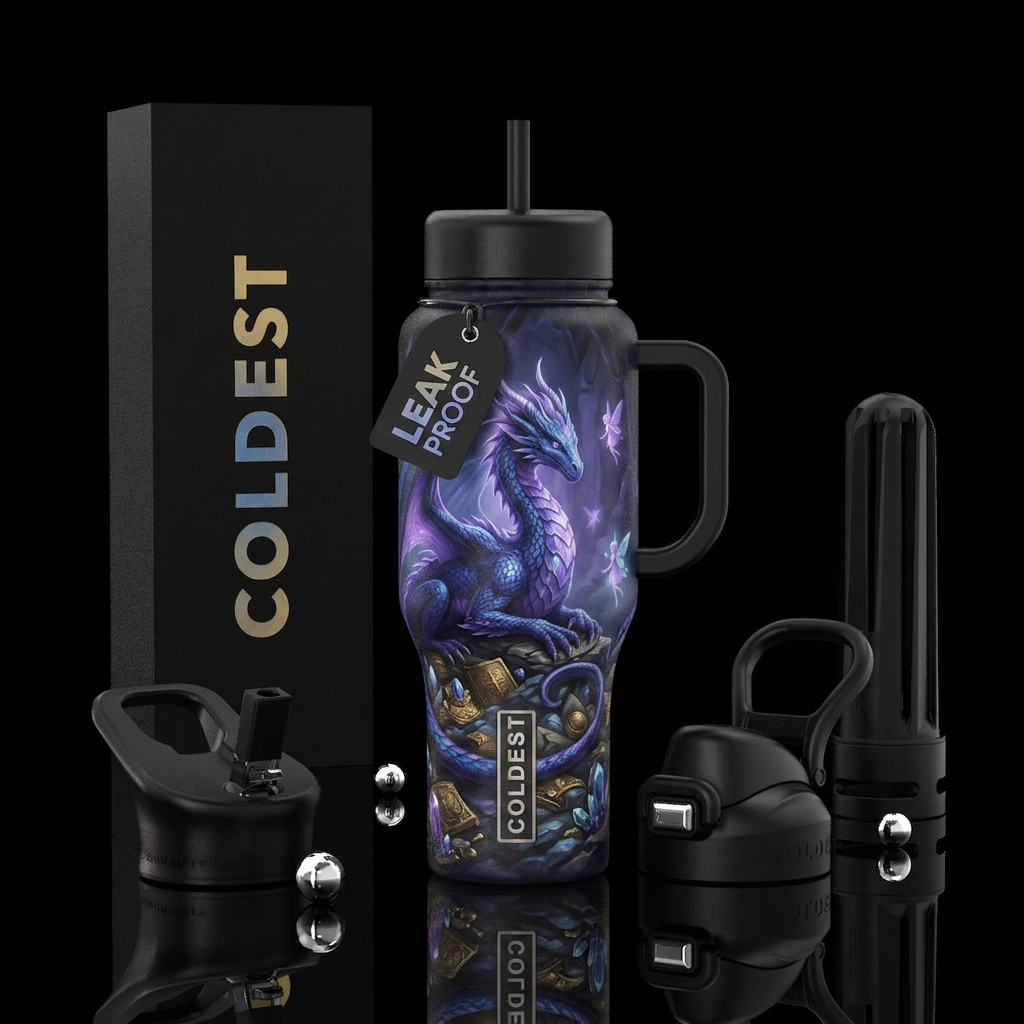 Fae Wyrm water bottle design