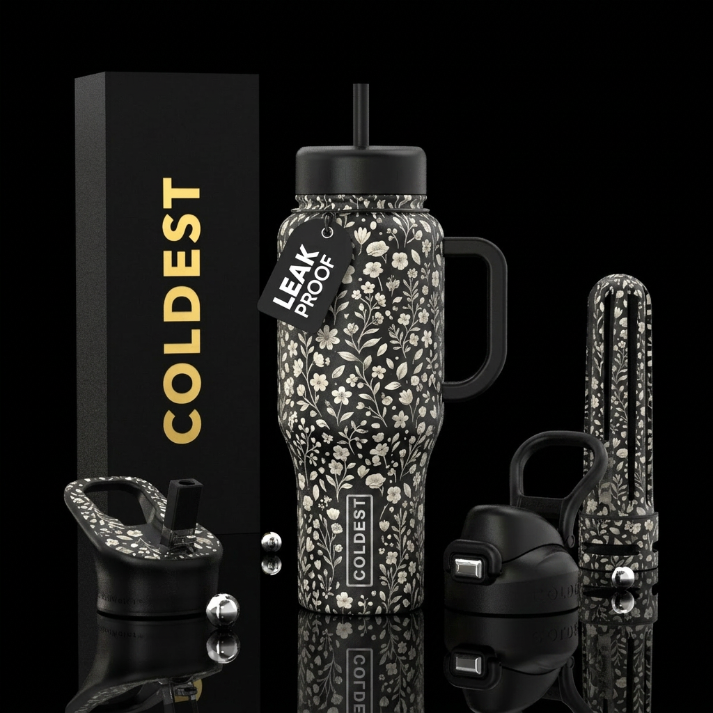 Botanica Noir water bottle design