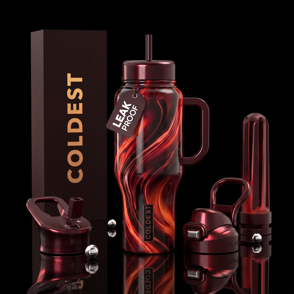 Crimson Current water bottle design