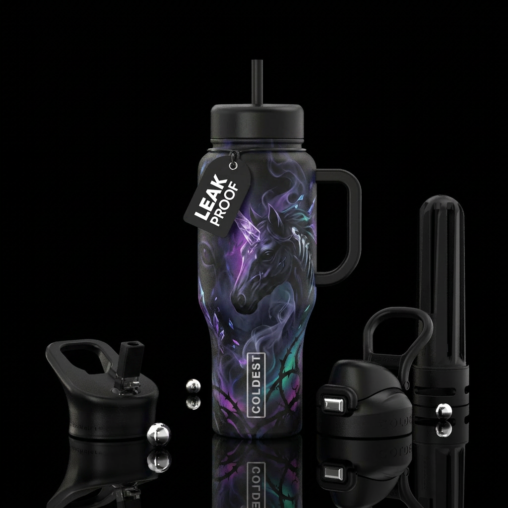 Obsidian Rainbow water bottle design
