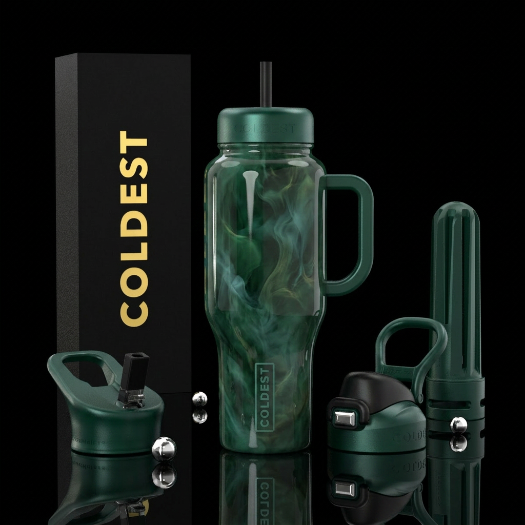 Emerald Arcana water bottle design