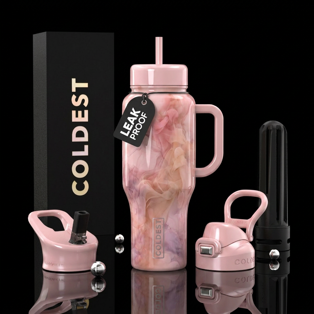 Rose Quartz water bottle design