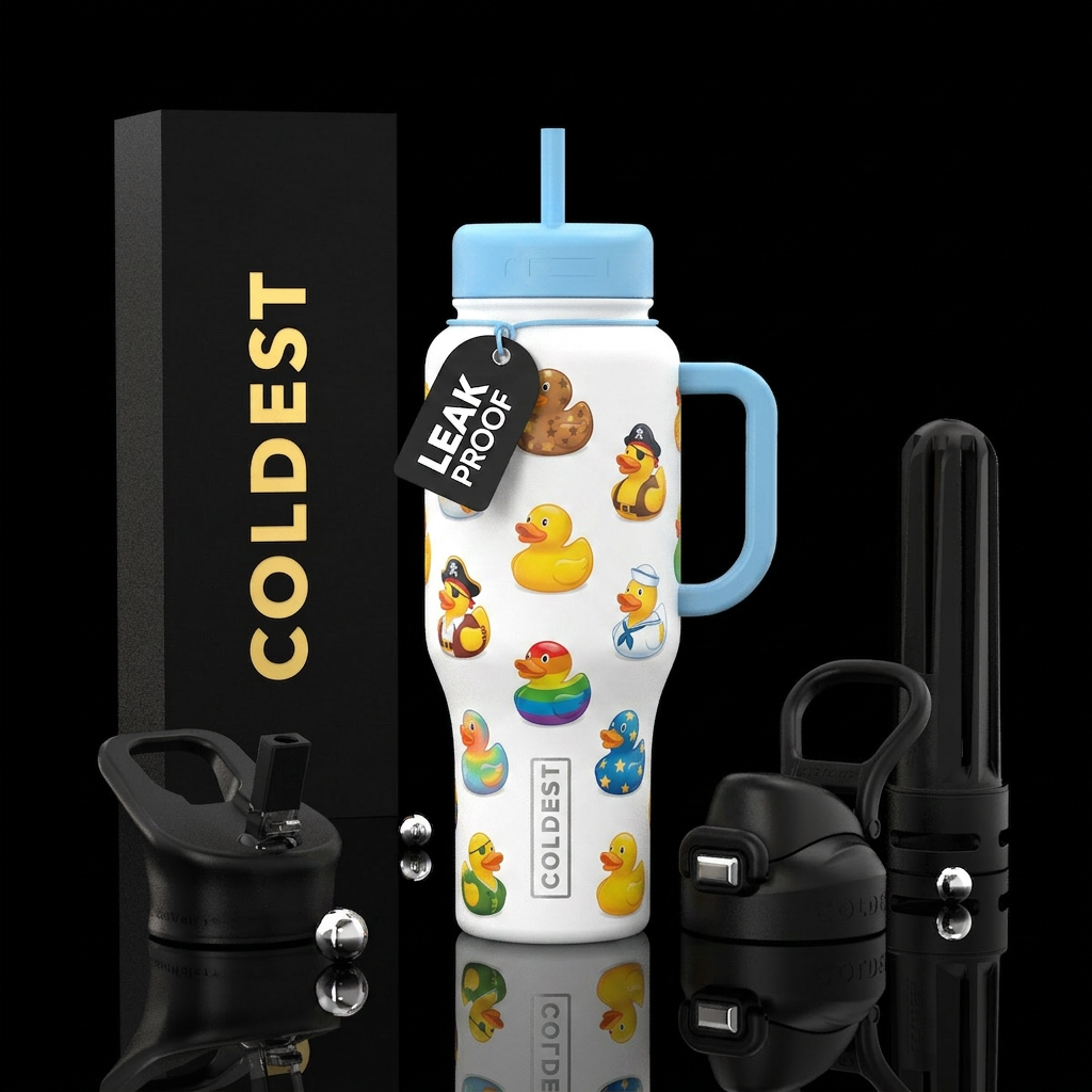 Rubber Duck Regatta water bottle design