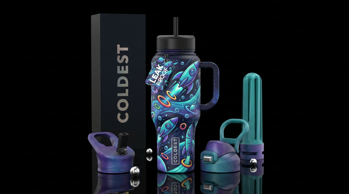 Orbit Rings water bottle design