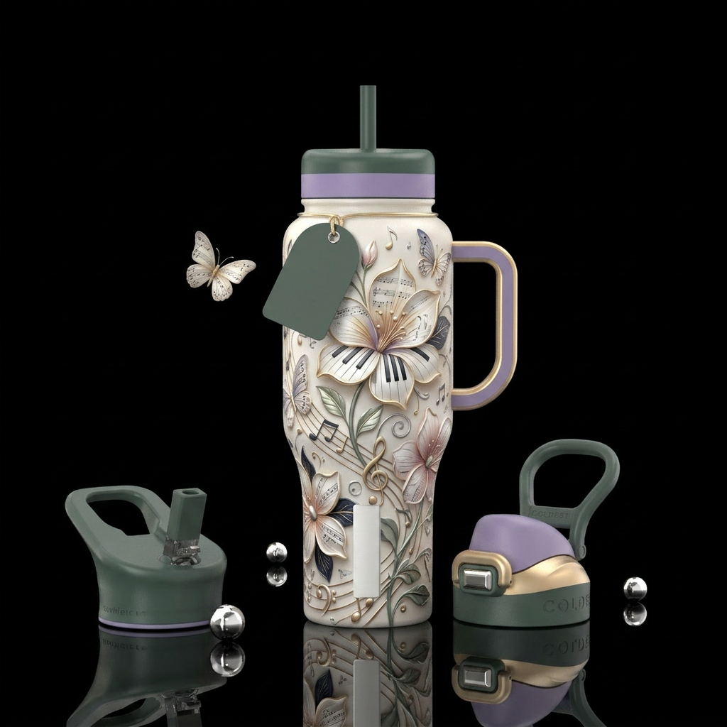 Melody Garden.2 water bottle design