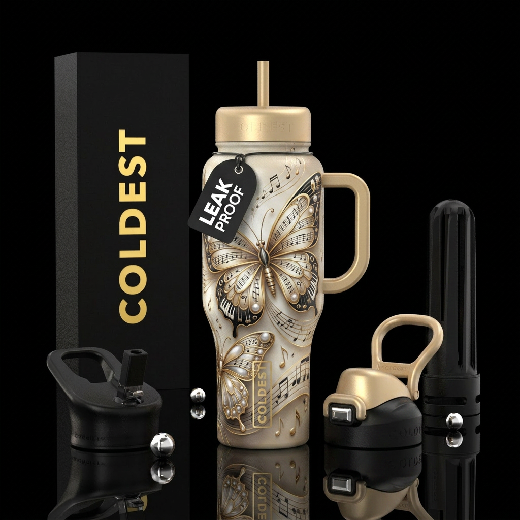 Butterfly Sonata water bottle design