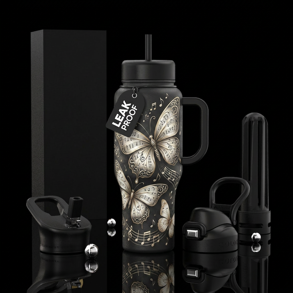 Butterfly Sonata.2 water bottle design
