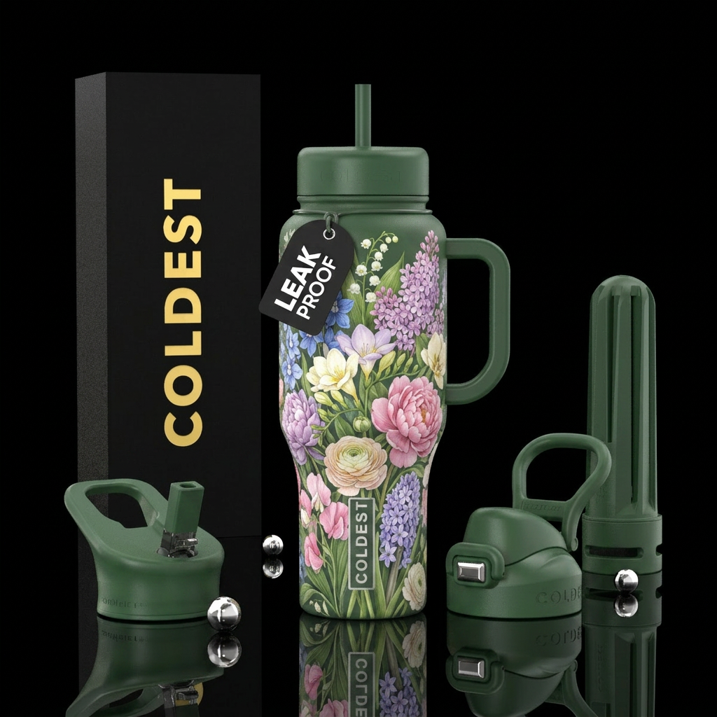Spring Abundance water bottle design