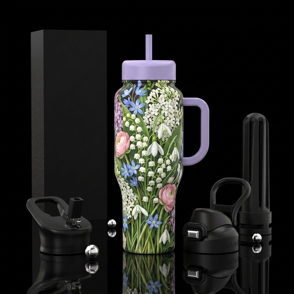 Floraison water bottle design