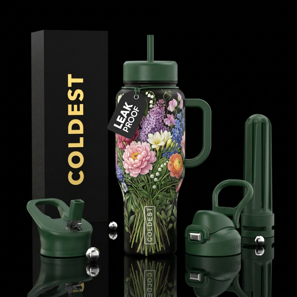 Spring Bouquet water bottle design