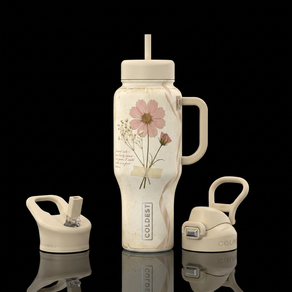 Pressed Moments water bottle design
