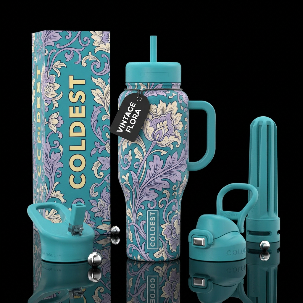 Wisteria Tapestry water bottle design