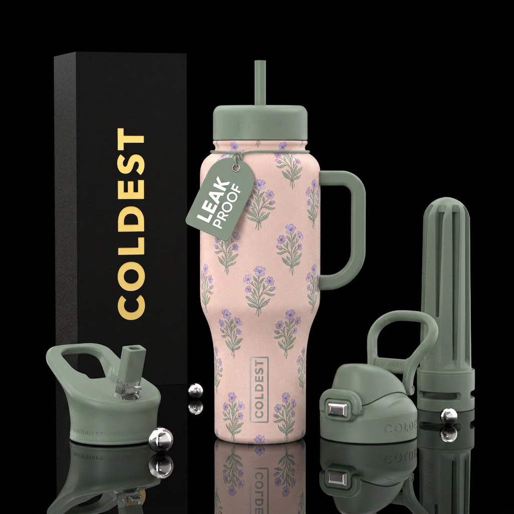 Vintage Violet water bottle design
