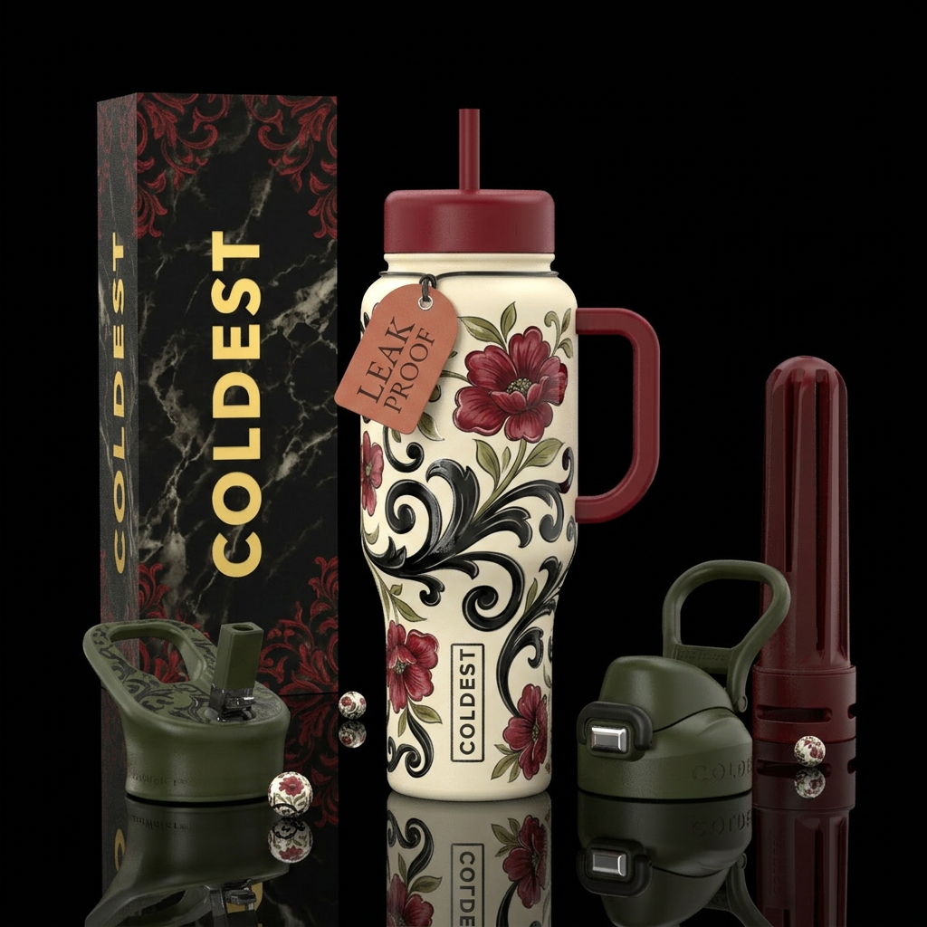Velvet Garden water bottle design