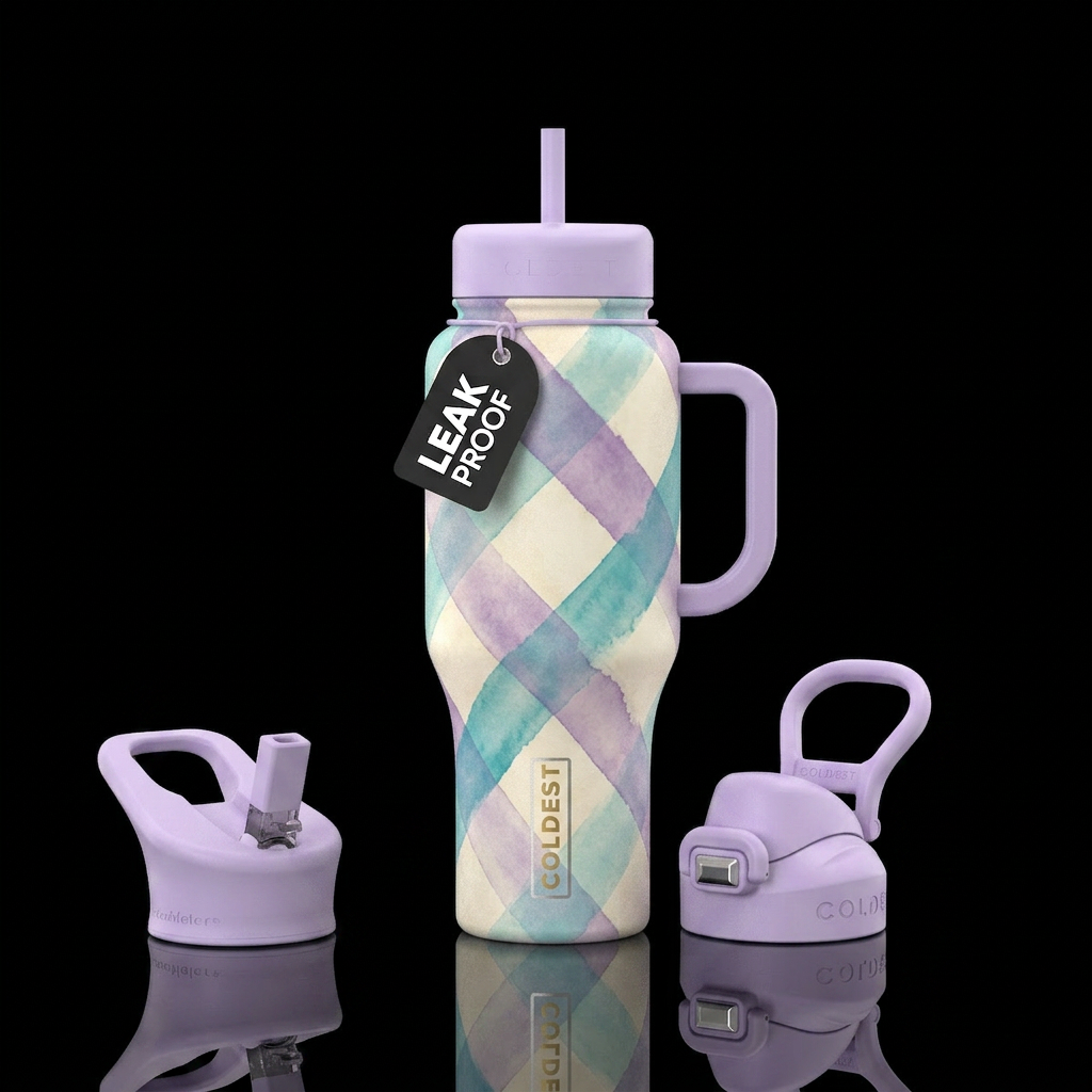 Painted Lattice water bottle design