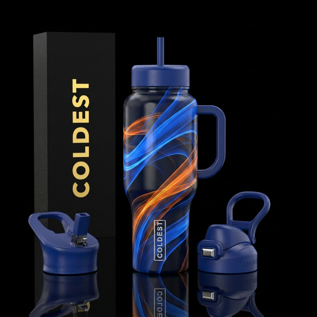 Waves water bottle design