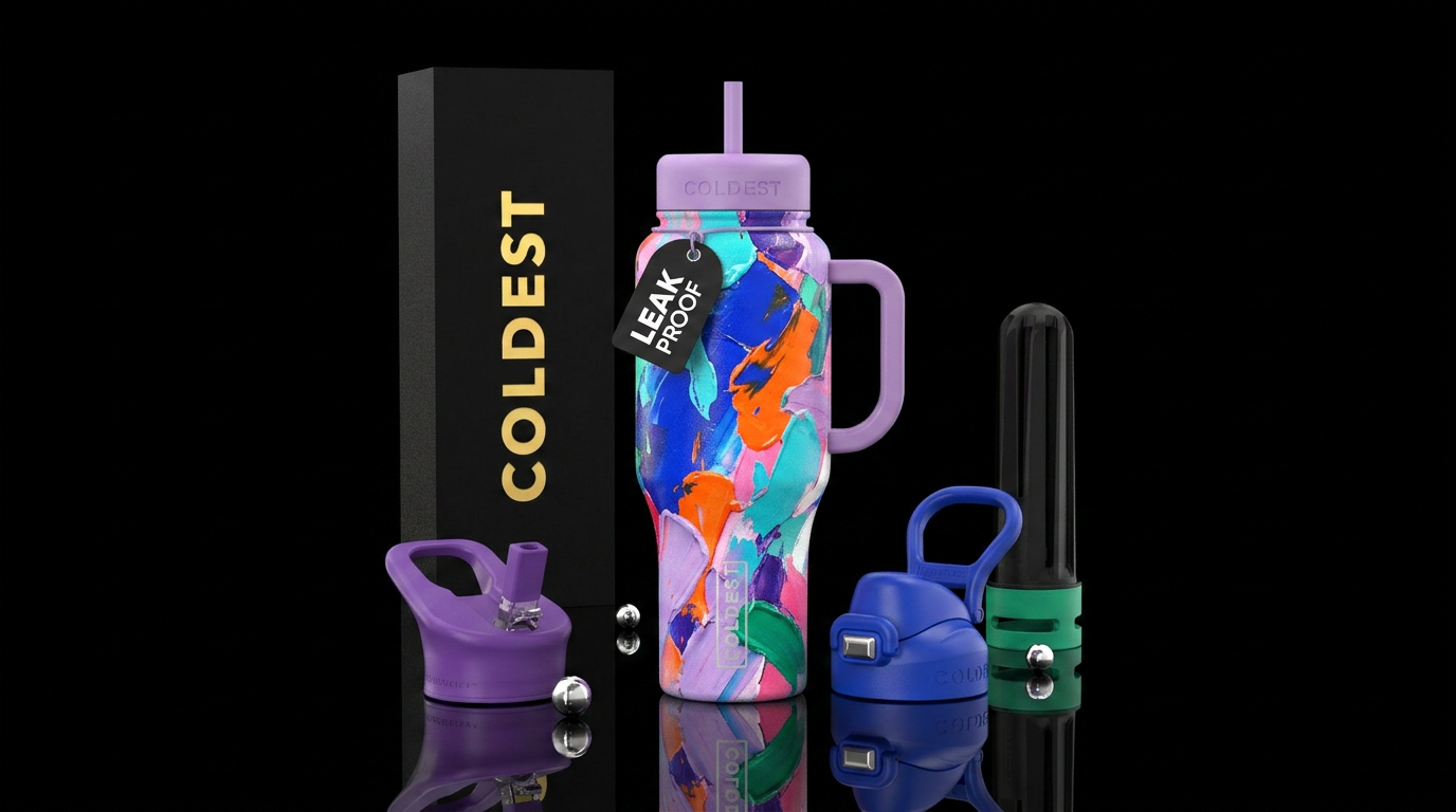 Color Collision water bottle design