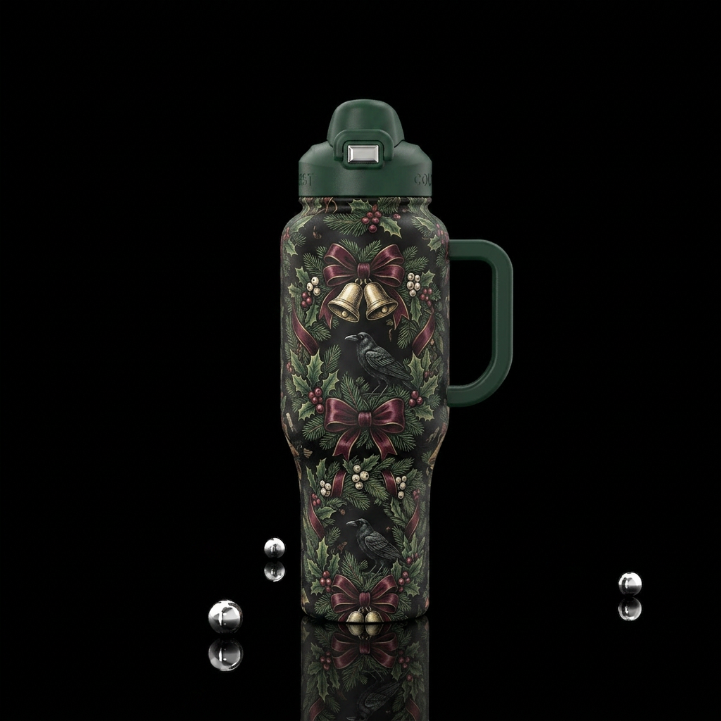 Midnight Wreath water bottle design