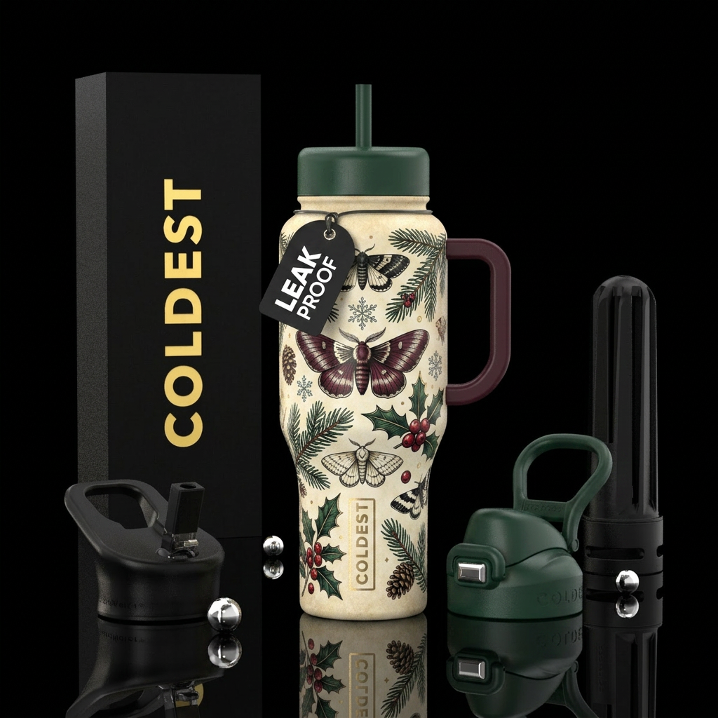 Winter Moths water bottle design