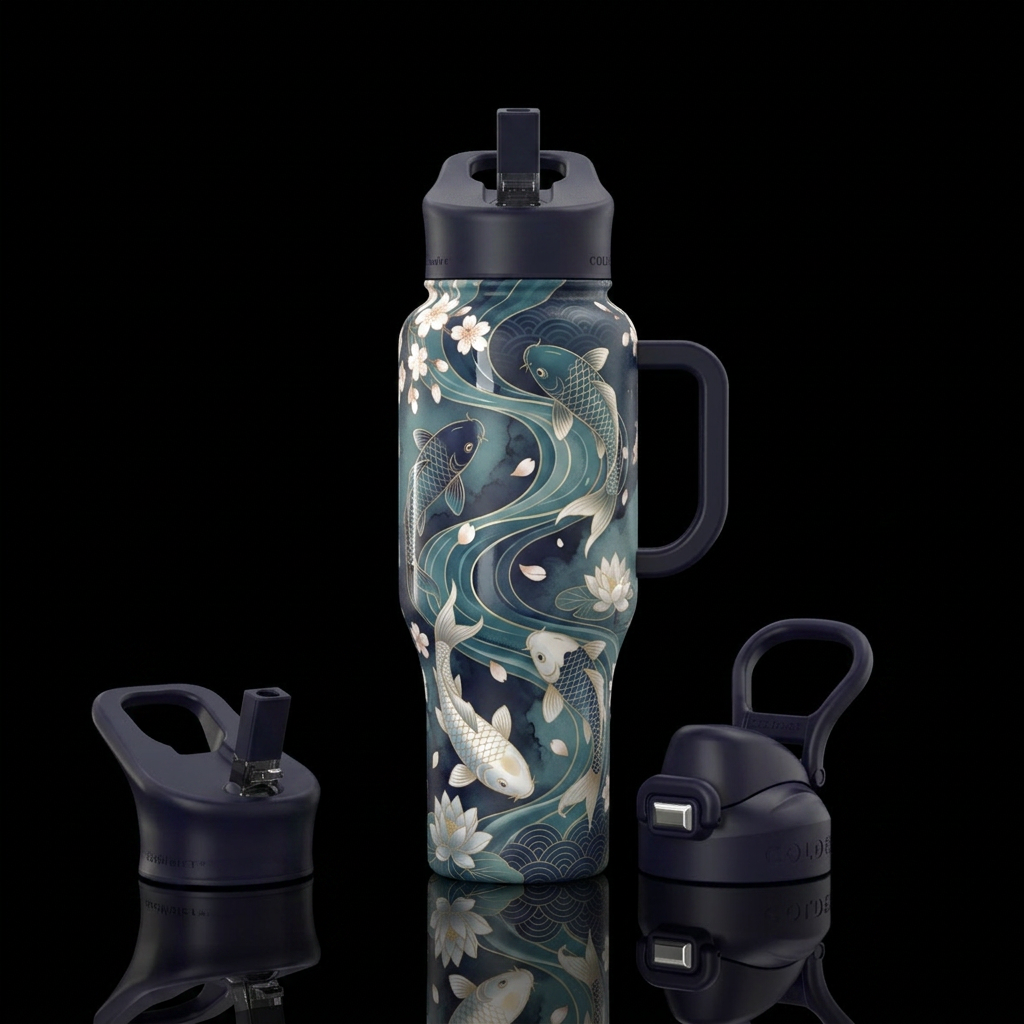 Eastern Aquatic water bottle design