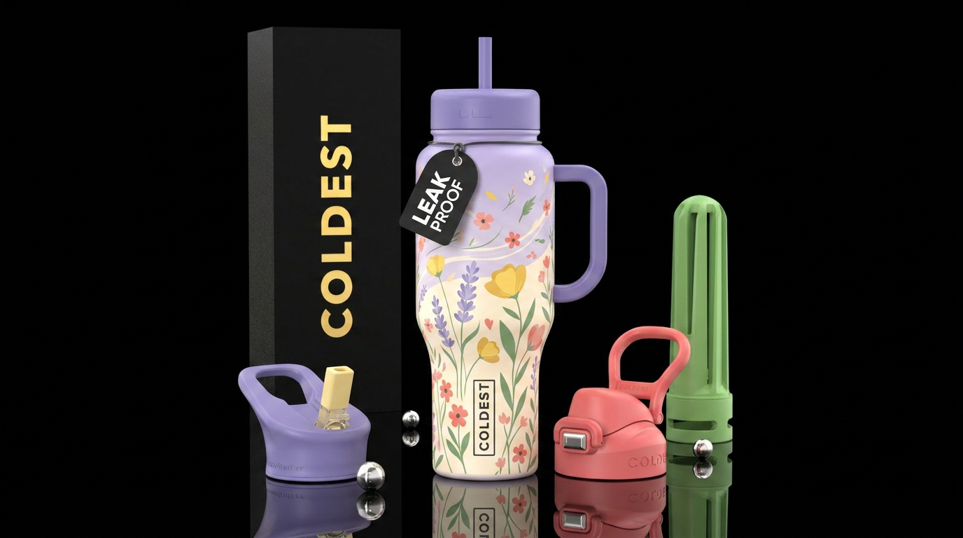 Wildflower Waltz water bottle design