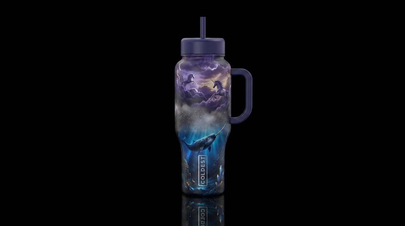 Astral Divide water bottle design