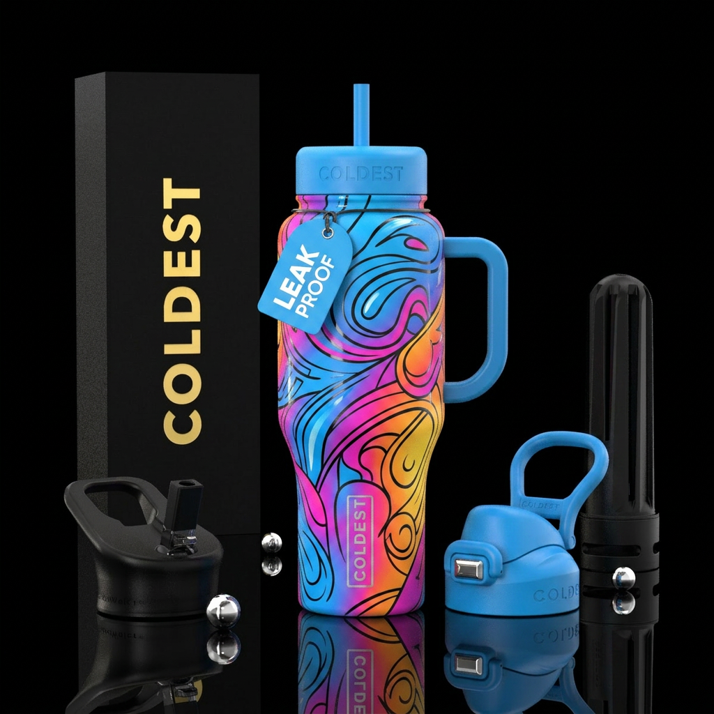 Neon Pop water bottle design