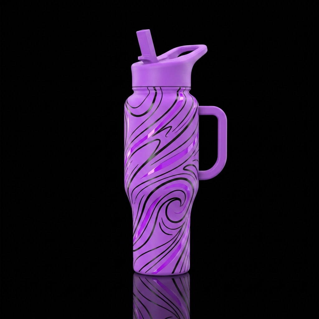 Velvet Violet water bottle design