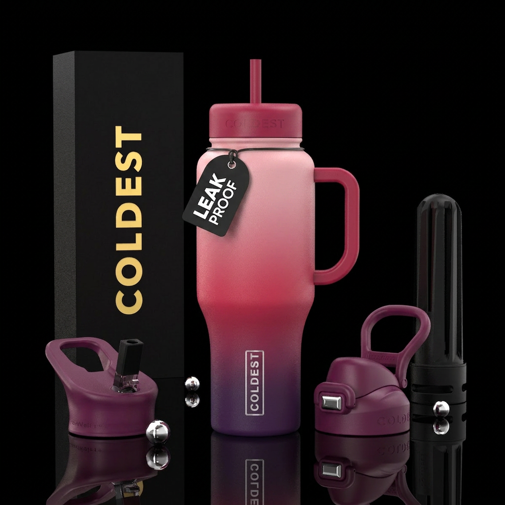 Velvet Rosé water bottle design