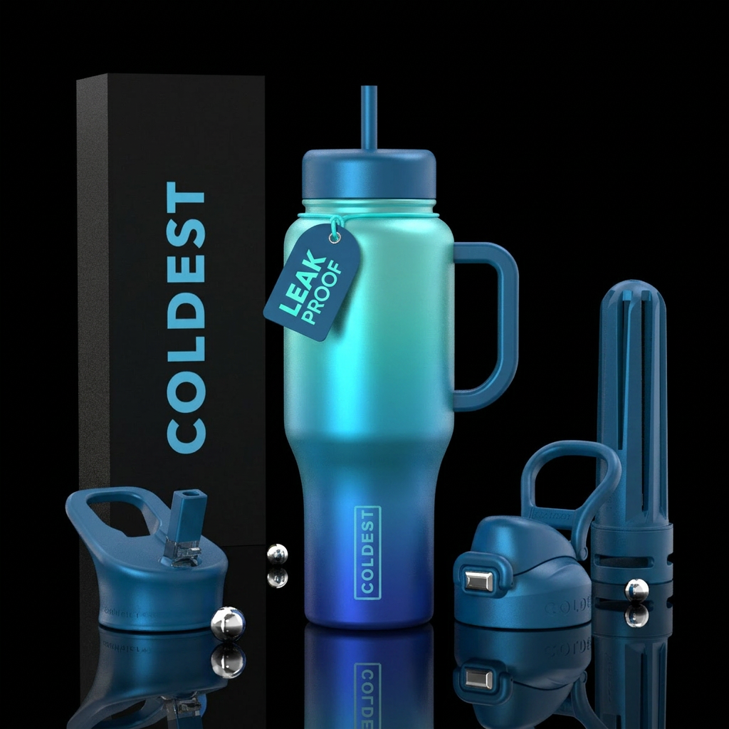Electric Lagoon water bottle design