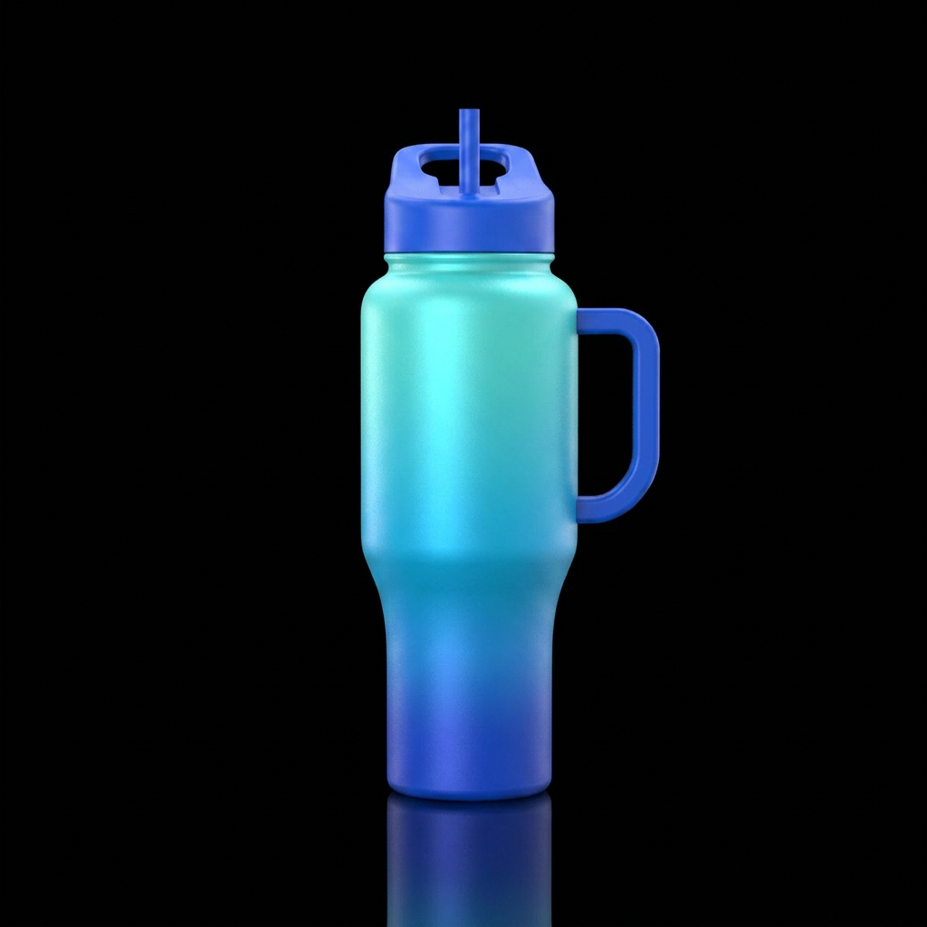 Blue Oasis water bottle design