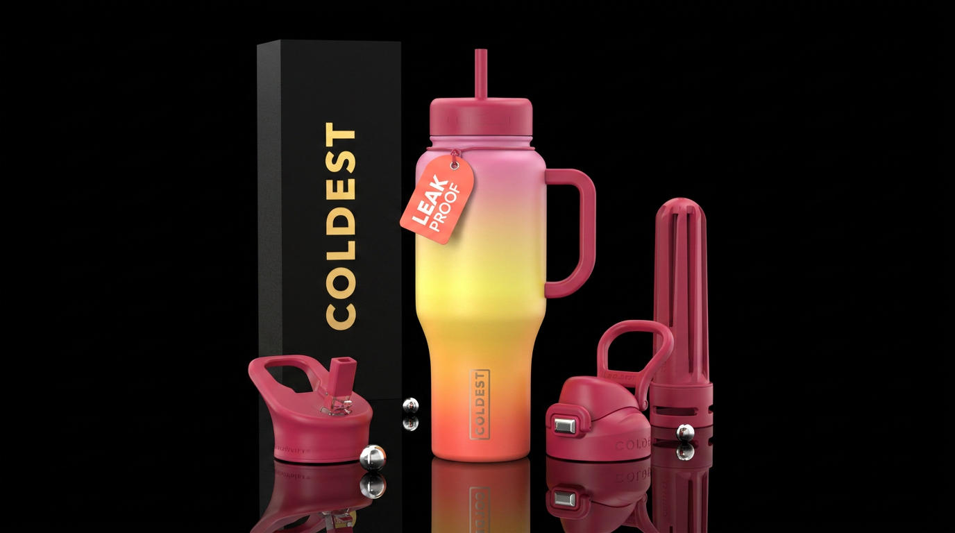 Raspberry Sherbet water bottle design