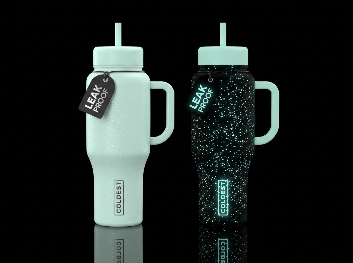 Ice Mint glowie water bottle design