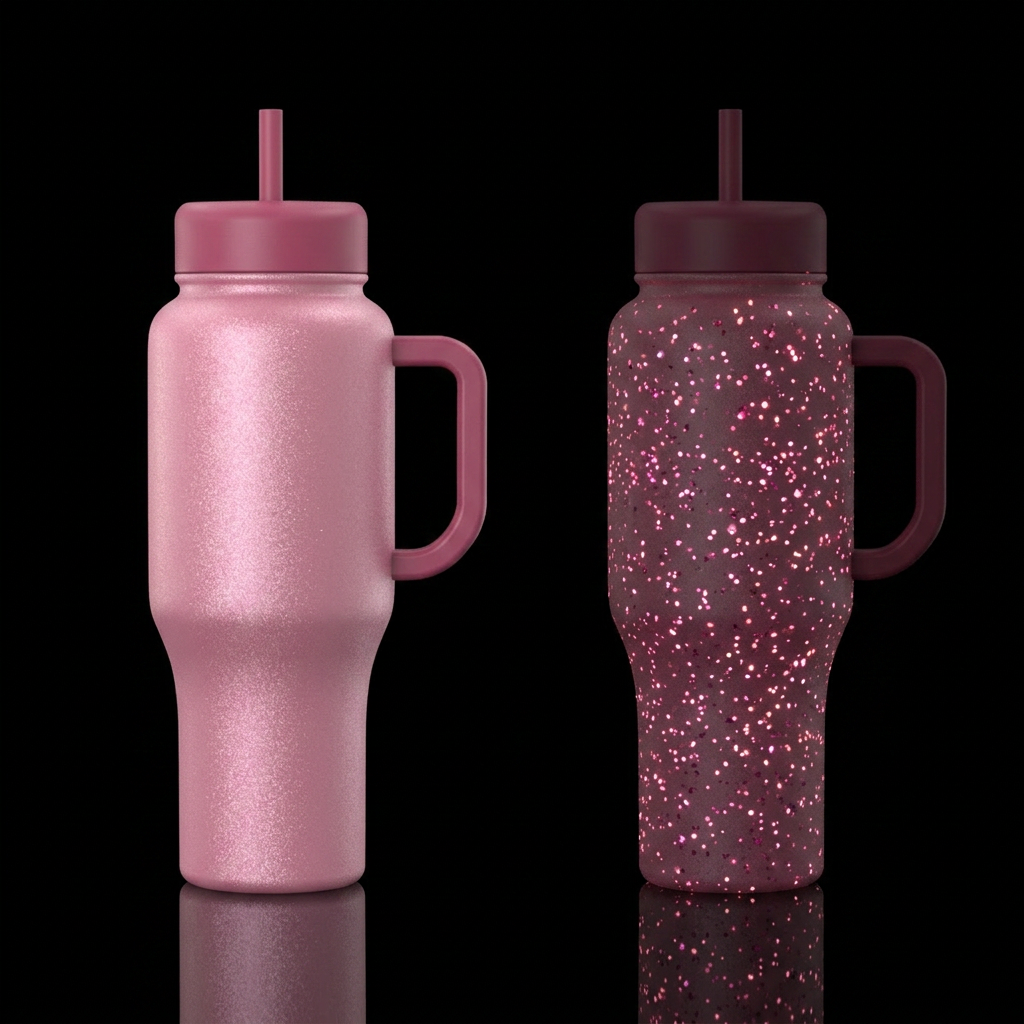 Frosted Berry glowie water bottle design