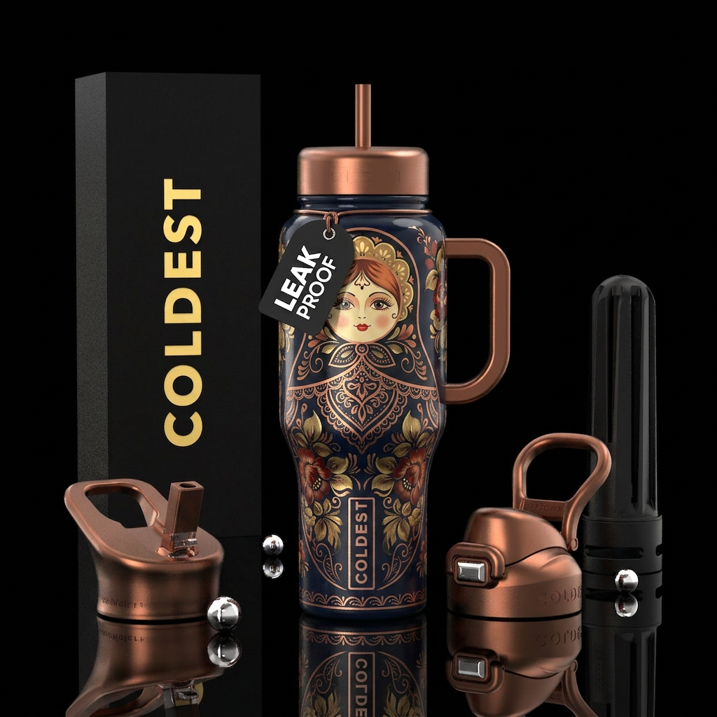 Royal Azure Matrya water bottle design