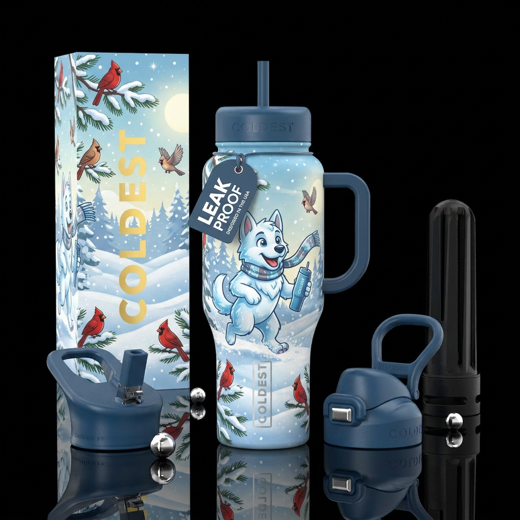 Frost Stroll water bottle design