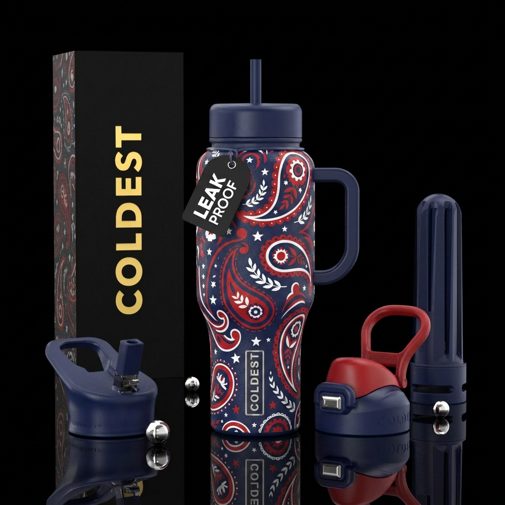 Liberty Paisley water bottle design
